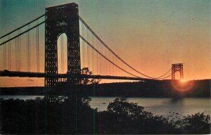 Postcard United States of America George Washington Bridge Husdon river