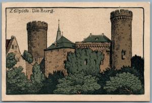 ZULPICH DIE BURG GERMANY ANTIQUE POSTCARD