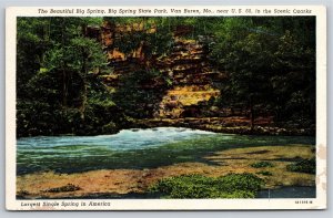 State Parks~Big Spring @ Big Spring Park Van Buren Missouri~Vintage Postcard