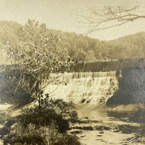 1910 Valley Forge Dam Frankford Station Cancel PA Pennsylvania River Postcard