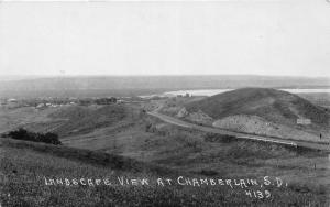 F12/ Chamberlain South Dakota Postcard RPPC c1920 Landscape View