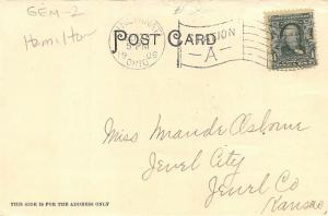 Cincinnati Ohio 1906 Postcard Interior Gem Jewelry &Notions Store  