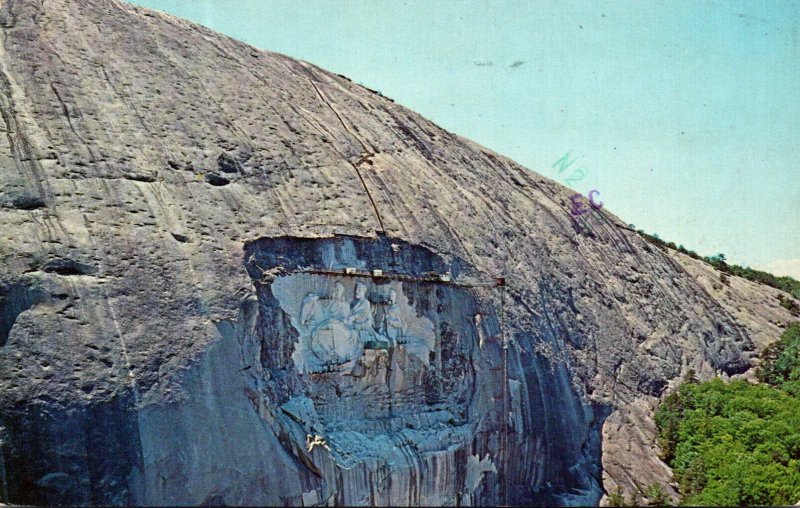 Georgia Atlanta Stone Mountain Showing World's Largest Sculpture 1976