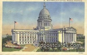 Madison, Wisconsin, WI State Capital USA 1941 light wear postal used 1946