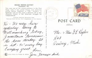 YORKTOWN VIRGINIA GRAND FRENCH BATTERY~AMERICAN REVOLUTIONARY WAR POSTCARD 1967