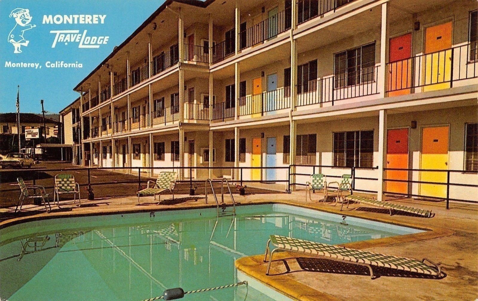 Details about   Monterey California~TraveLodge Motel~Poolside~Colored Doors~Munras Ave~1964 PC 