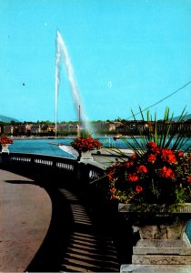Switzerland Geneve The Roadstead and The Fountain