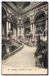 Postcard Old Paris L'Escalier de l'Opera