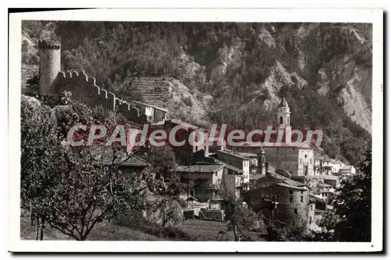 Postcard Old Luceram Le Vieux Chateau And I'Eglise