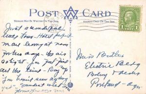 Baker Oregon Birdseye View Trail Antique Postcard K26751