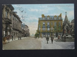 STAFFORD MARKET PLACE Gaolgate & Fountain c1903 Postcard by Valentine