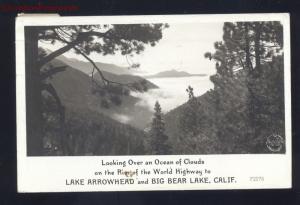 RPPC LAKE ARROWHEAD & BIG BEAR LAKE CALIFORNIA VINTAGE REAL PHOTO POSTCARD