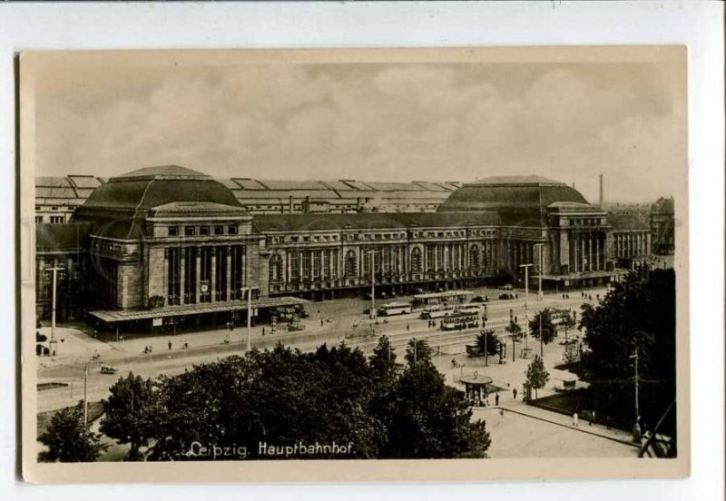 3080126 GERMANY Leipzig Hauptbahnhof Vintage photo PC