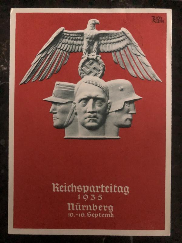 1935 Germany Postcard  Propaganda cover Nurnberg Rally NSDAP party