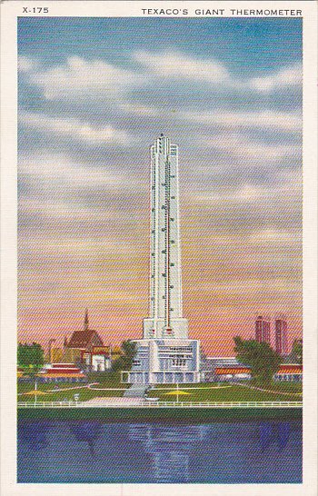 Chicago 1934 International Exposition Texaco's Giant Thermometer