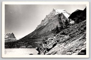 RPPC Going To The Sun Mountain Glacier National Park MT Photo Postcard V24