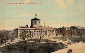 State Capitol, Grounds Columbus, Ohio OH Postcard