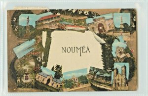 Multiview Postcard; Noumea New Caledonia Posted 1934 Red Stamp 90c