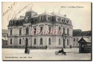 Old Postcard Bank Caisse d & # 39Epargne Sens