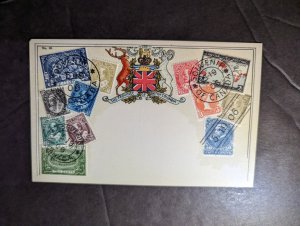 1906 Canada British Columbia Stamp on Stamp Philatelic Souvenir Postcard