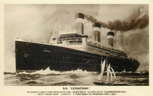 Steamship, S.S. Leviathan, United States Lines, C.R. Hoffman, RPPC