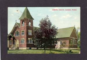 ME Catholic Church CAMDEN MAINE Postcard