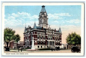 1916 Court House Exterior Building Ann Arbor Michigan Vintage Antique Postcard 