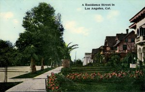 Los Angeles, California - A residence Street in the City of Los Angeles - c1908