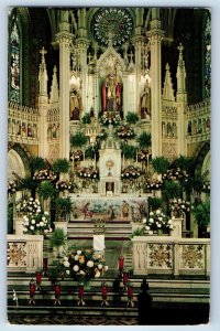 1960 Baltimore Maryland Postcard Main Altar St. Alphonsus Church Saratoga Street