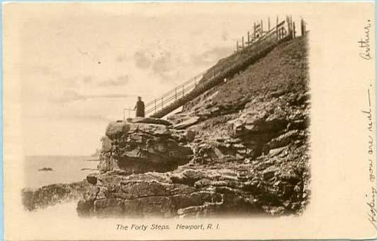 RI - Newport. The Forty Steps         