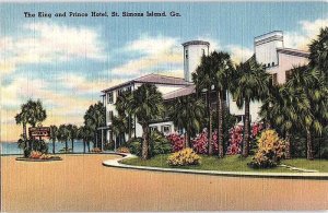 Postcard HOTEL SCENE St. Simons Island Georgia GA AI9068