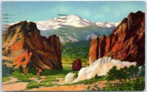 M-62517 Pikes Peak And Garden Of The Gods Colorado Springs Colorado