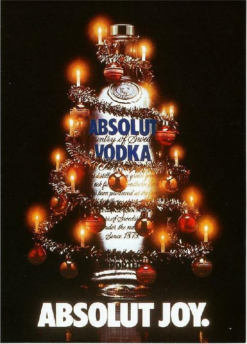 Absolut Joy Christmas Tree Vodka Postcard from Japan