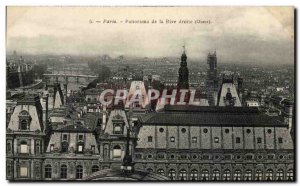 Paris Old Postcard Panorama of the right bank (west)