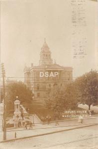 B18/ Washington Court House Ohio Postcard Real Photo RPPC 1910 Court House