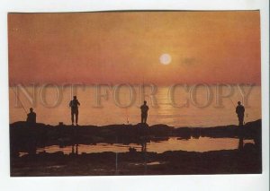 465090 USSR 1976 year Dagestan morning in the Caspian Sea fishing postcard