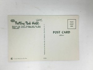 Battery Park Hotel Postcard Asheville North Carolina NC AAA Advertising Cars