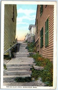 Postcard - The Old Alley Steps - Marblehead, Massachusetts