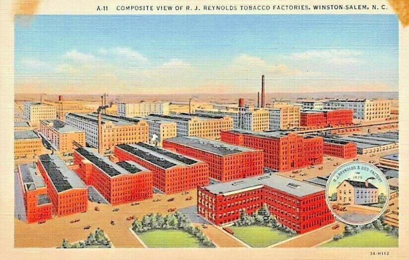 View of R.J.Reynolds Tobacco Factories Winston Salem N.C. Postcard