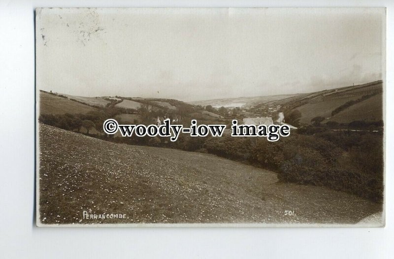 tp9038 - Cornwall - View across the Valley to Village of Perrancombe - postcard 