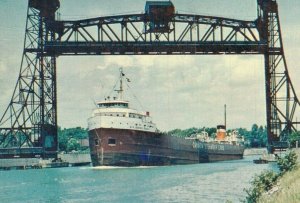 Canada Welland Boat Canal Main Street Bridge Ontario Vintage Postcard 07.73 