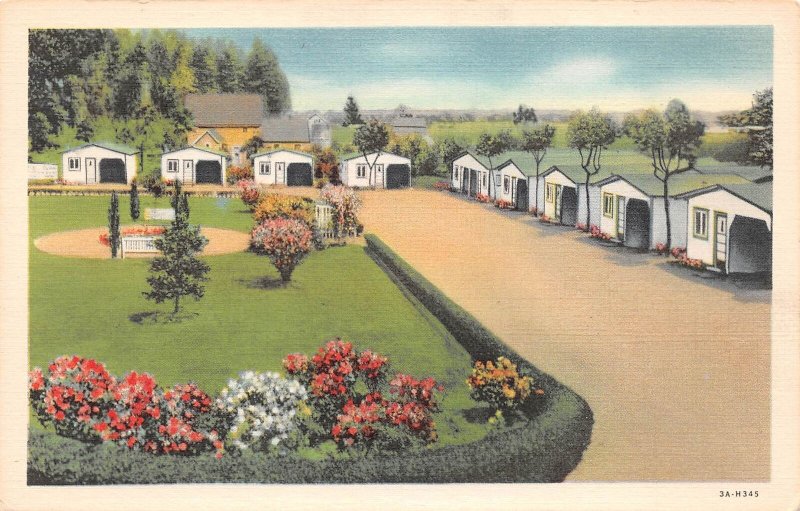 Santa Cruz California Park City Lodge, Color Linen Vintage Postcard U7684