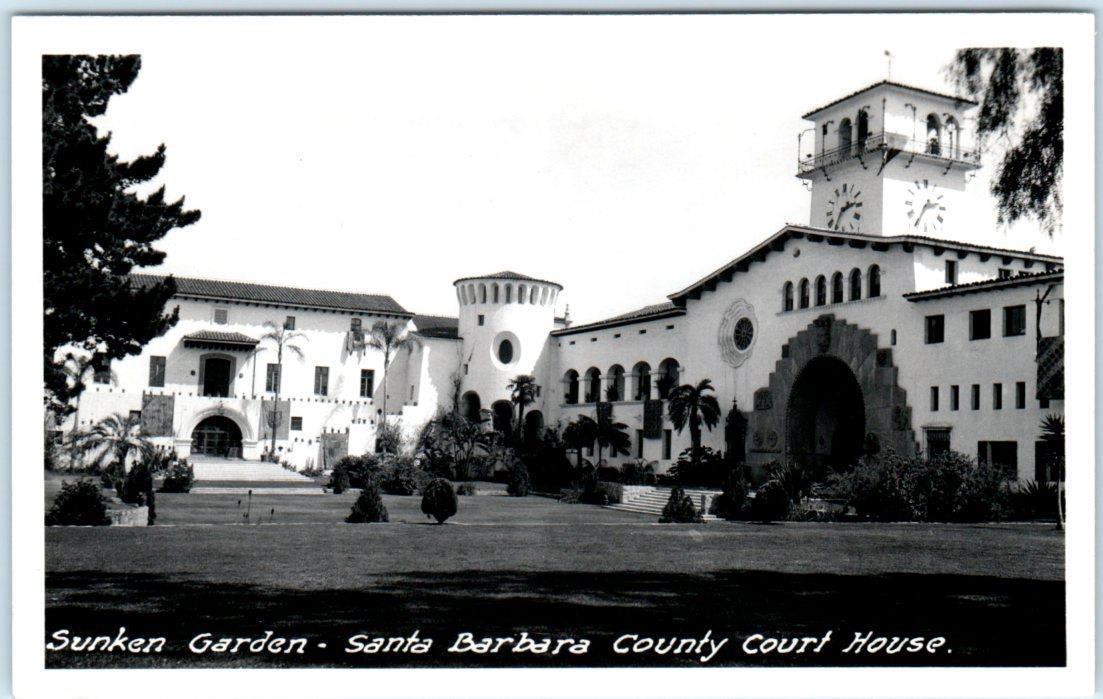 Rppc Santa Barbara County Court House California Ca Sunken Garden