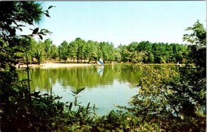 Liberty Hill, SC South Carolina  NOSOCA PINES RANCH  Church Camp~Lake Postcard