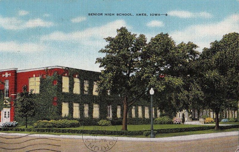 Postcard Senior High School Ames Iowa IA