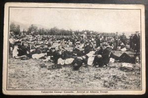 Mint Canada Real Picture Postcard RPPC Valcartier Camp Alberta Troops