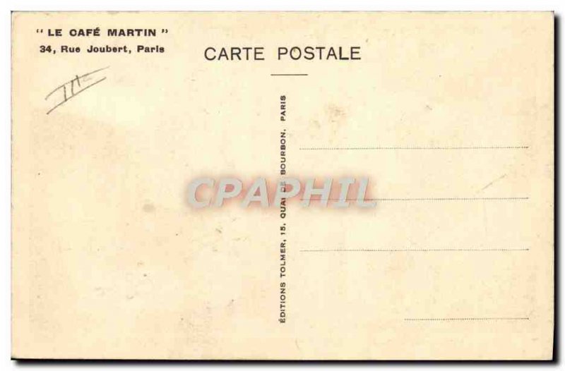 Old Postcard Cafe Martin l & # colonial 39exposition Paris
