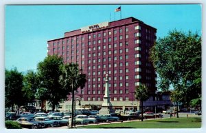 COLUMBIA, South Carolina SC ~ Confederate Monument HOTEL WADE HAMPTON Postcard