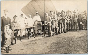 1910s 4th New Jersey Infantry State Camp Sea Girt NJ RPPC Real Photo Postcard