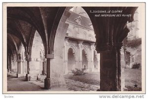 RP; Interior View of Ruins, Le Cloitre, Soissons, Aisne, France, 10-20s